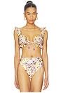 view 1 of 4 HAUT DE MAILLOT DE BAIN PEONY PRINT in Yellow