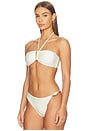 view 2 of 5 Martina Buckle Bikini Top in Off White