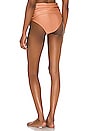 view 3 of 4 Ruched High Waist Bikini Bottom in Almond