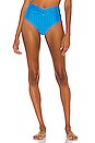 view 1 of 4 V Shaped Bikini Bottom in Antibes Blue