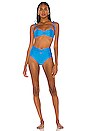 view 4 of 4 V Shaped Bikini Bottom in Antibes Blue