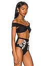 view 2 of 4 Off The Shoulder Bikini Top in Black