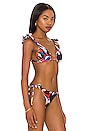 view 2 of 4 Protea Ruffle String Bikini Top in Poppy