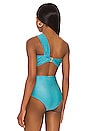 view 3 of 4 One Shoulder Bikini Top in Curacao