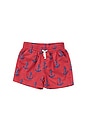 view 1 of 3 Boys Swim Trunk in Red Nautical