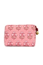 view 2 of 4 Small Quilted Pouch in Pink Strawflower