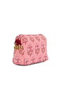 view 3 of 4 Small Quilted Pouch in Pink Strawflower