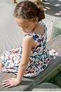 view 3 of 3 Girls Kelsey Dress in Red White And Bows