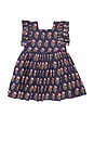 view 2 of 5 Girls Elsie Dress in Navy Flower Drop