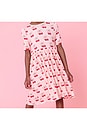 view 5 of 6 Girls Bamboo Steph Dress in Cherry Hearts