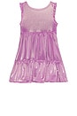view 2 of 4 Girls Lame Kelsey Dress in Purple