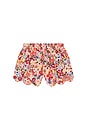view 2 of 2 Girls Scallop Short in Burgundy Sketched Floral