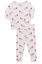 view 1 of 2 Kids Bamboo Pj Set in Small Santas