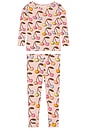 view 1 of 2 CONJUNTO PIJAMA BAMBOO in Cloud Pink Cherry