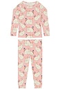 view 1 of 4 Kids Bamboo Pj Set in Pink Bunnies