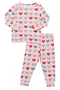view 1 of 2 Bamboo PJ Set in Pink Small Hearts