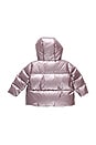 view 3 of 5 Ruffle Pete Puffer in Vintage Rose Metallic