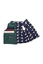 view 3 of 5 Reversible Ellis Vest in Evergreen Stripe