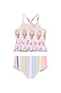 view 2 of 2 Girls Joy Tankini in Pink Soft Serve