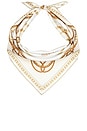view 2 of 3 PAÑUELO THE SHIFT SCARF in Gold & White