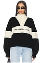 view 1 of 4 X Revolve Jet Knit Half Zip in Black & Ivory