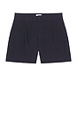 view 4 of 4 Pleated Tailored Shorts in Navy