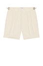 view 4 of 4 Blake Double Pleated Shorts in Ecru