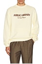 view 1 of 5 Public Library Knitted Crew Jumper in Ecru