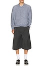 view 4 of 4 Archive Knitted Cardigan in Heather Blue