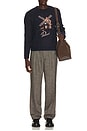 view 5 of 6 Wilde Birdseye Pleated Trousers in Brown