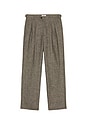 view 6 of 6 Wilde Birdseye Pleated Trousers in Brown