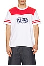 view 1 of 4 Cut And Sew Regular Tee in White & Red