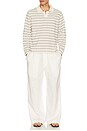 view 4 of 5 Laurent Long Sleeve Regular Polo in Ecru
