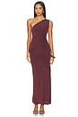 view 1 of 3 Amelia One Shoulder Maxi Dress in Hot Chocolate