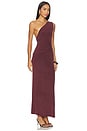 view 2 of 3 Amelia One Shoulder Maxi Dress in Hot Chocolate