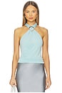 view 1 of 4 Amelia Halter Top in Pale Aqua