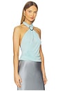 view 2 of 4 Amelia Halter Top in Pale Aqua