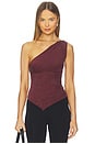view 1 of 5 Amelia One Shoulder Top in Hot Chocolate