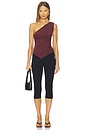 view 5 of 5 Amelia One Shoulder Top in Hot Chocolate