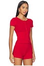 view 2 of 4 Marie Knit Polo Top in Jam