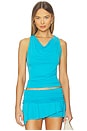 view 2 of 5 Kylie Cross Back Top in Ocean