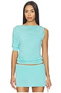 view 1 of 5 Kylie Bubble Top in Aqua