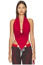 view 1 of 4 Blanche Halter Top in Red Sandstone