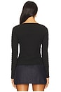 view 3 of 4 The Cindy Longsleeve Top in Black