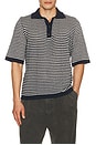 view 1 of 4 Island Crochet Button Polo in Navy
