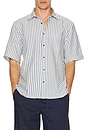 view 4 of 5 Beach Shirt in Blue & White Stripe