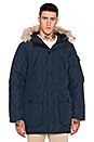view 1 of 5 Hoosac Hooded Down Mountain Parka with Faux Fur in Navy
