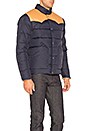view 3 of 5 Pelam Leather Yoke Down Jacket in Navy
