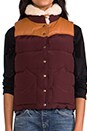 view 5 of 6 Rockwool Down Insulated Vest in Burgundy