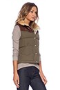 view 3 of 4 Rockwool Shearling Collar Down Vest in Lichen
